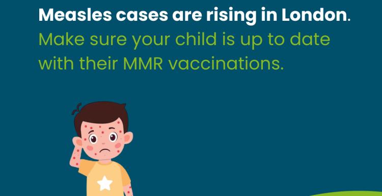 Measles cases are rising in London.