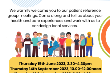 Hammersmith and Fulham Patient Reference Group meeting poster